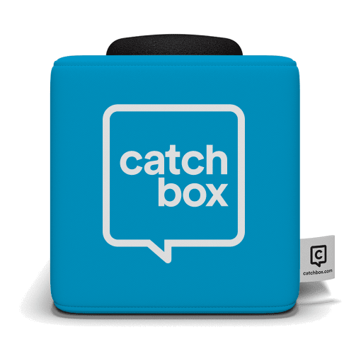 Catchbox throwable microphone available to hire